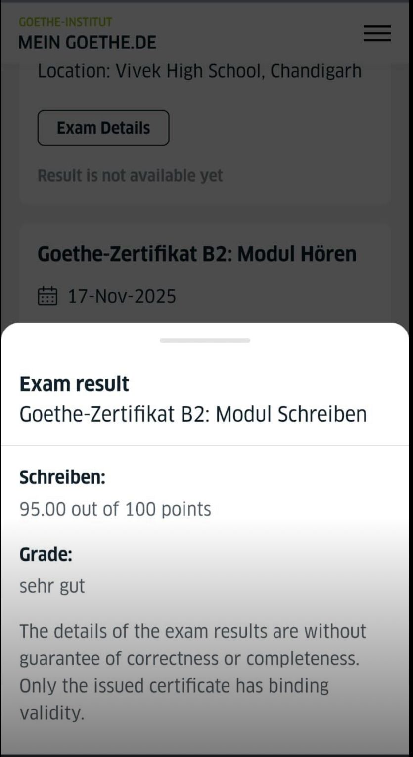 Student Goethe Certificate
